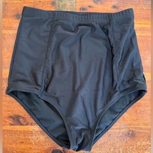 High-Waisted Black Bikini Bottom